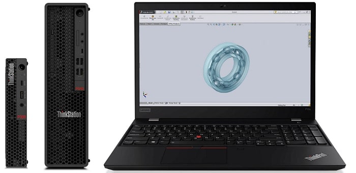 Lenovo ThinkStation P350 Tinyと比較機種の筐体