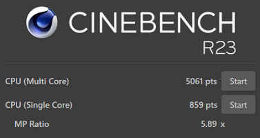 Ideapad flex 550 Ryzen 7 5700U Cinebench R23