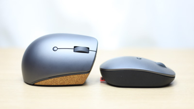 Lenovo Go バーティカル　ワイヤレスマウスとほかのマウスの比較