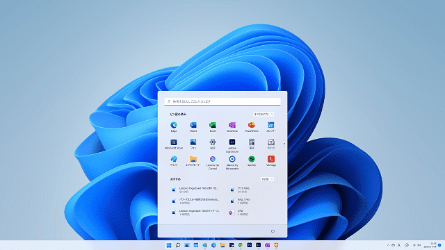 Windows 11のインターフェース