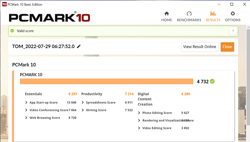 Core i3-12100 PCMark10 計測結果