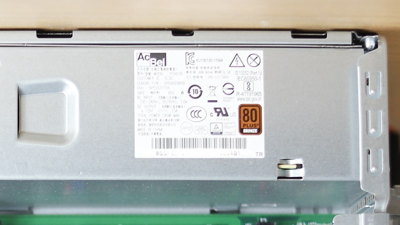 Lenovo ThinkCentre Neo 50s Small Gen 3 搭載電源