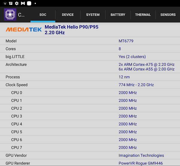 MediaTek Helio P90の仕様