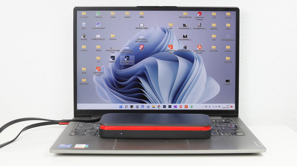 Thinkbook 13s Gen 2をLenovo Go USB Type-C ノートブックパワーバンクで充電