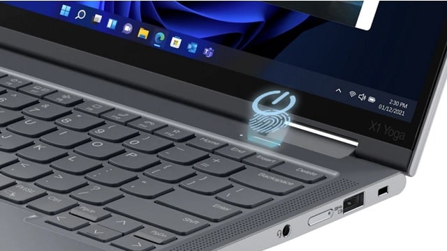 Lenovo ThinkPad X1 Yoga Gen 7 指紋センサー