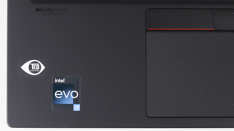 Lenovo ThinkPad X1 Carbon Gen 10 のEvoプラットフォーム認証シール