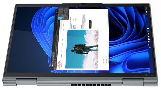 Lenovo ThinkPad X1 Yoga Gen 7 タブレットモード