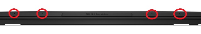 Lenovo ThinkPad X1 Carbon Gen 10 天板上部のマイク