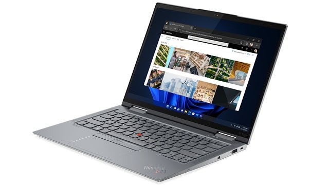 Lenovo ThinkPad X1 Yoga Gen 7 右斜め前