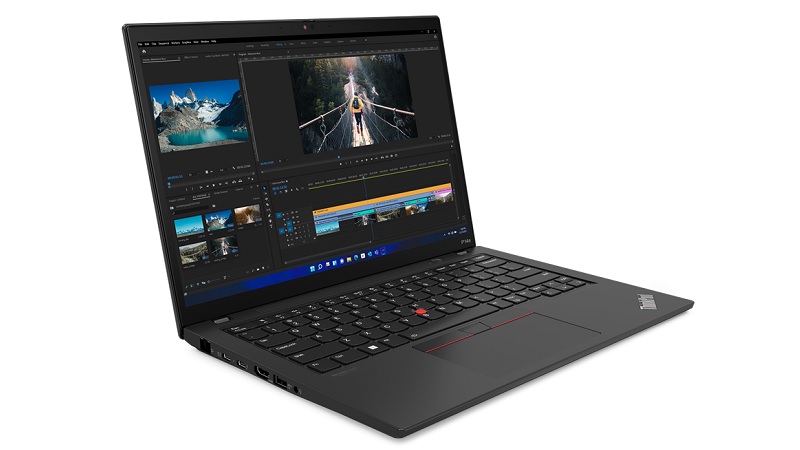 Lenovo ThinkPad P14s Gen 3　左斜め前から