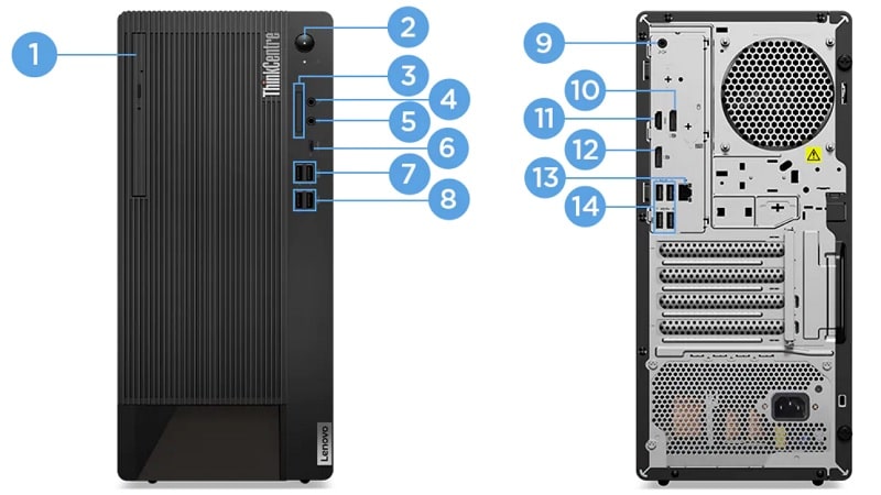 THINKCENTRE M90T TOWER GEN3のインターフェース