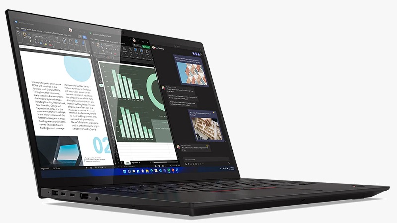 Lenovo ThinkPad X1 Extreme Gen 5　左斜め前から