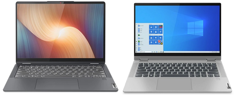 IdeaPad Flex 570(14型 AMD)と旧モデルの筐体