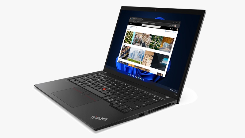 Lenovo ThinkPad T14s Gen 3 AMD 右斜め前から