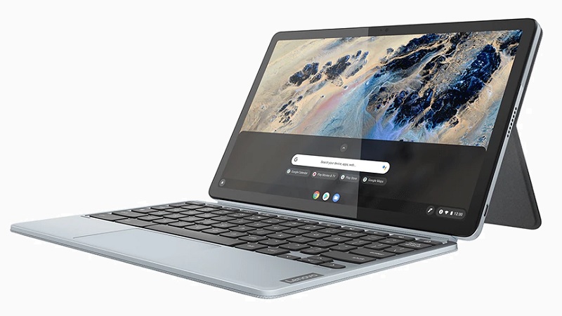 Lenovo IdeaPad Duet 370 Chromebook 右斜め前から