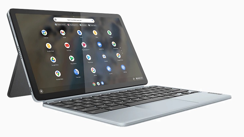 Lenovo IdeaPad Duet 370 Chromebook 左斜め前から