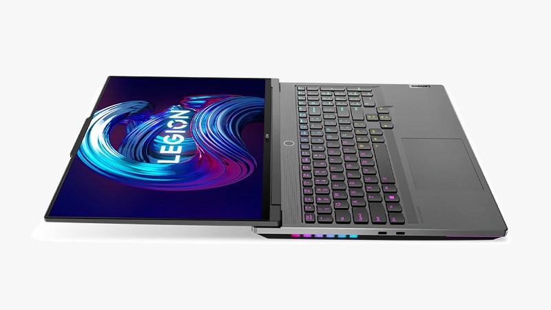 Lenovo Legion 770i ディスプレイを180°開いた状態