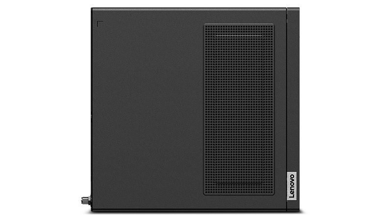 Lenovo ThinkStation P360 Tiny 縦置き左側面