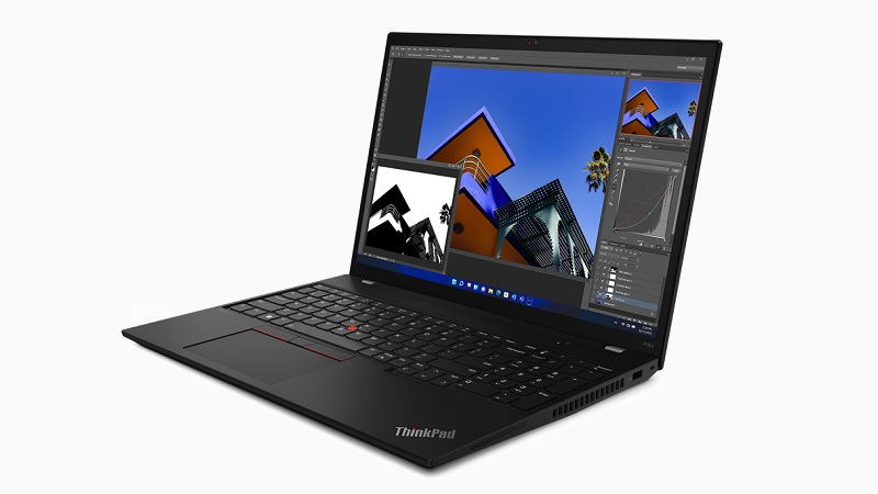 Lenovo ThinkPad P16s Gen 1 AMD 右斜め前から