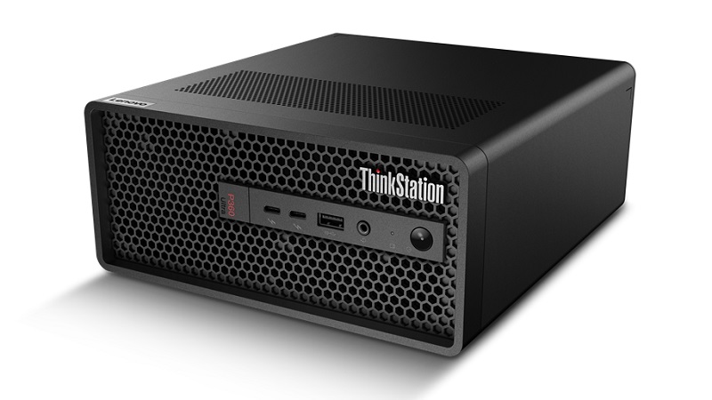 Lenovo ThinkStation P360 Ultra 横置き　正面