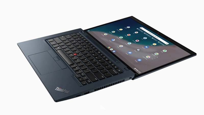 ThinkPad C14 Chromebook Gen 1 180度開いた状態 (2)