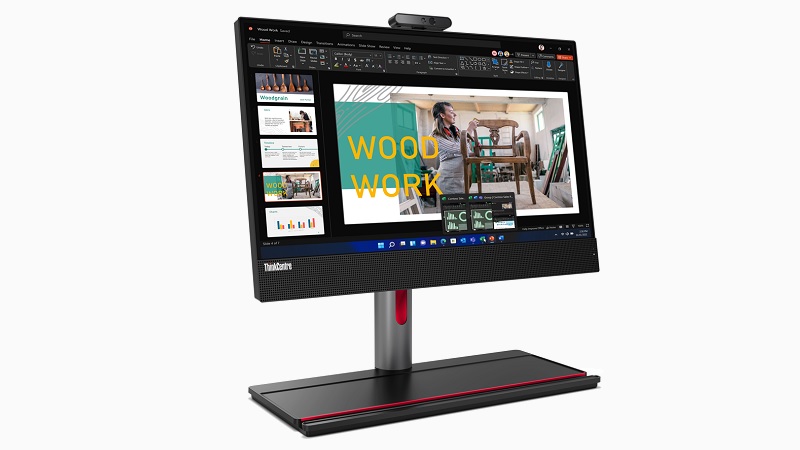 Lenovo ThinkCentre M70a All-in-One Gen 3 左斜め前から