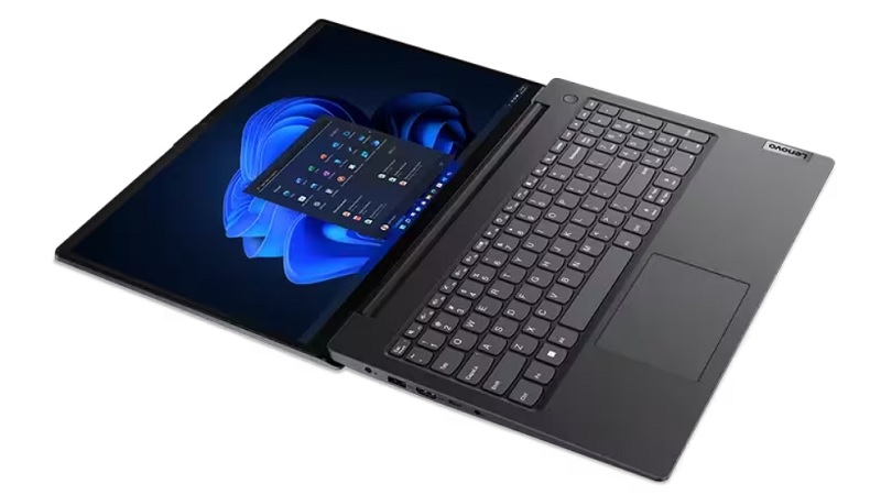 Lenovo V15 Gen 4 AMD 180度開いた状態