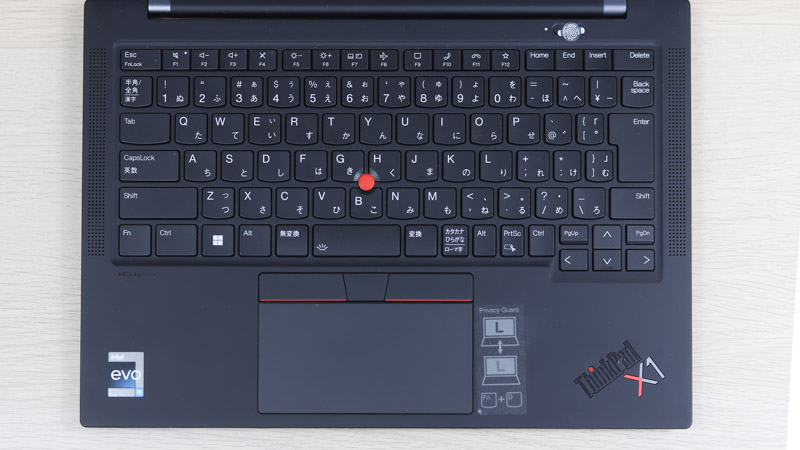 Lenovo ThinkPad X1 Carbon Gen 11のキーボード