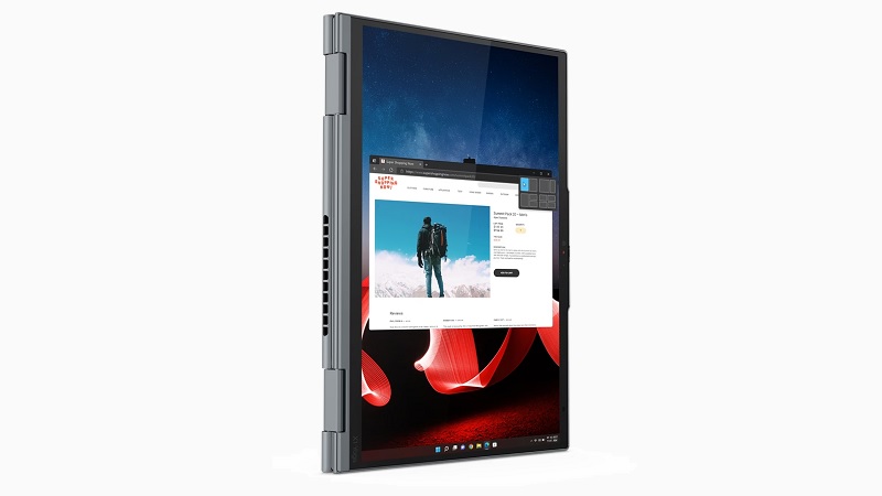 Lenovo ThinkPad X1 Yoga Gen 8 タブレットモード　縦置き