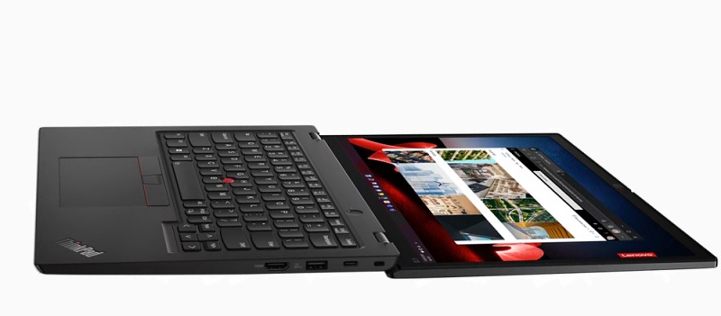 Lenovo ThinkPad L13 Gen 4 AMD 180度開いた状態