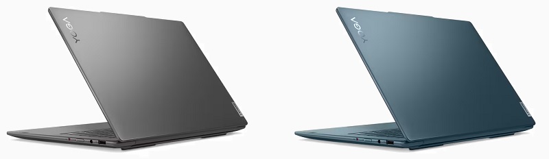 Lenovo Yoga Pro 7i Gen 8 14型 背面 ストームグレーとタイダルティール　