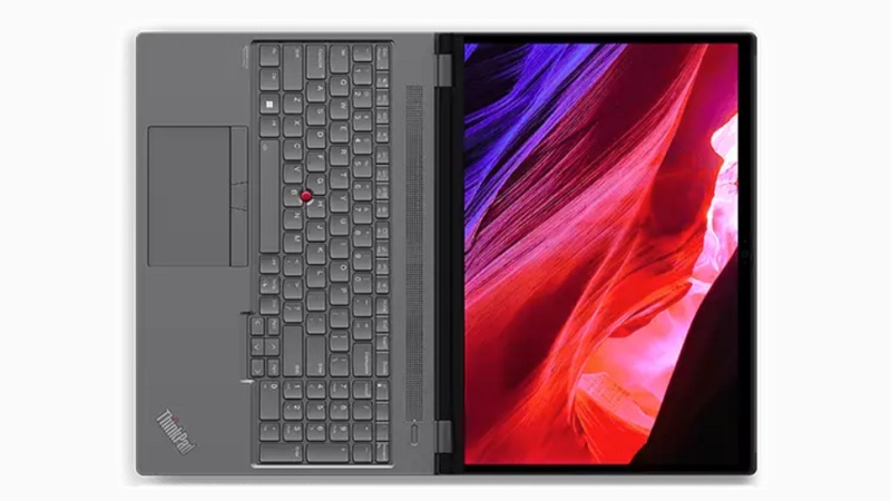 Lenovo ThinkPad P16 Gen 2 インテル 　ディスプレイを180度開いた状態