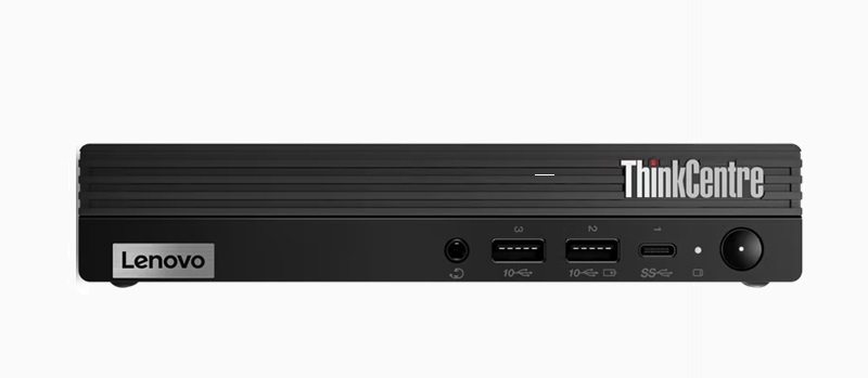 Lenovo ThinkCentre M80q Tiny Gen 4 正面 横置き