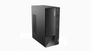 Lenovo ThinkCentre neo 50t Tower Gen 4 左斜め前から