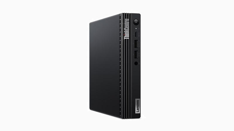 Lenovo ThinkCentre M70q Tiny Gen 4 左斜め前から