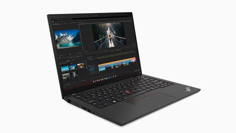 Lenovo ThinkPad T14 Gen 4 AMD 左斜め前から