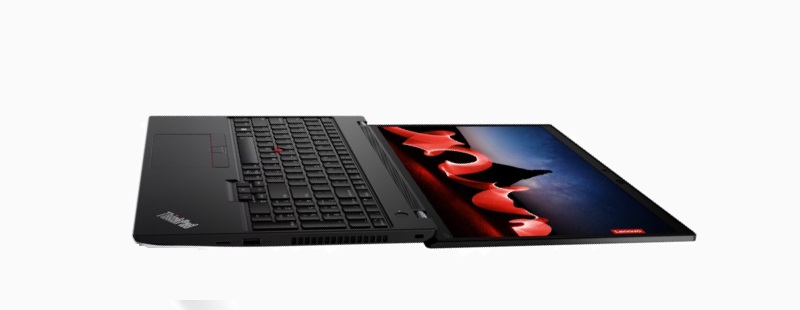 Lenovo ThinkPad L15 Gen 4 AMD ディスプレイを180度開いた状態