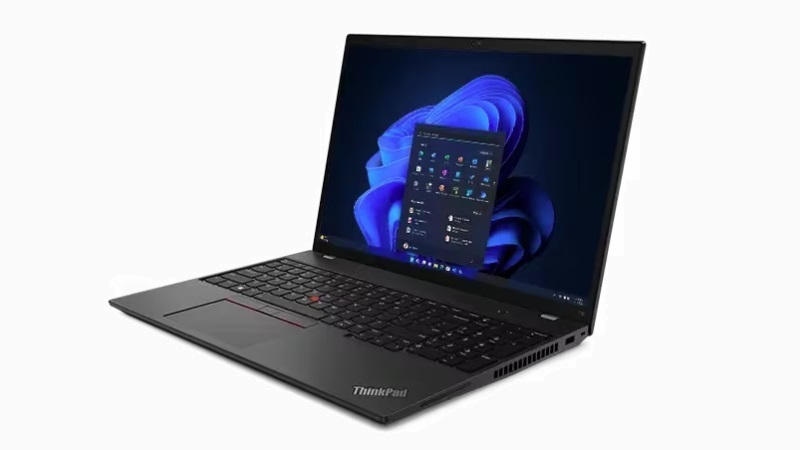 Lenovo ThinkPad T16 Gen 2 AMD 右斜め前から