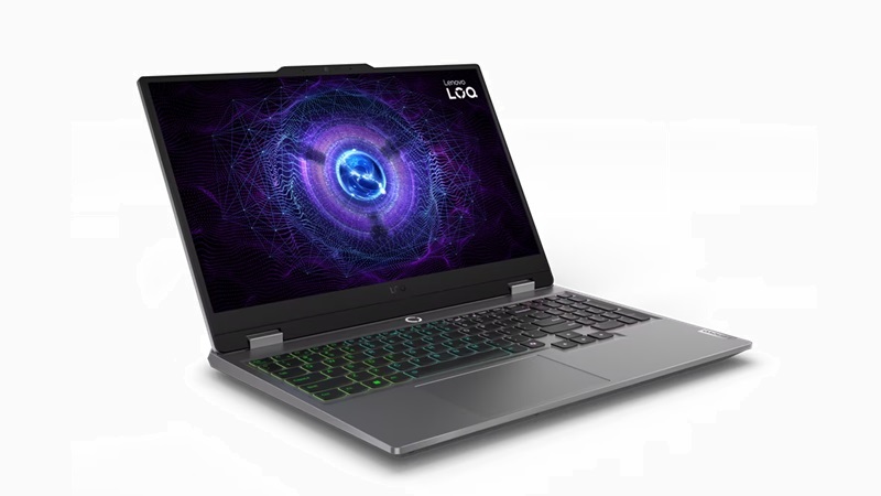 Lenovo LOQ 15IRX9 左斜め前から