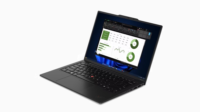 Lenovo ThinkPad X1 Carbon Gen 12 右斜め前から