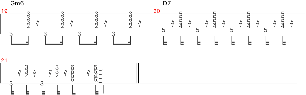 bei mir bist du schon コード　タブ　バッキング　リズムギター