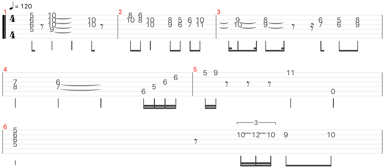 clair de lune intro tab