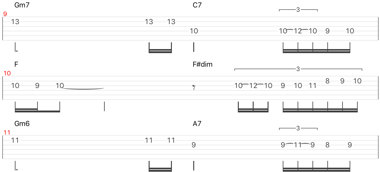 clair de lune　ソロ　タブ　コード進行　楽譜