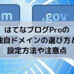 お名前ドットコムの設定方法とはてなブログProの独自ドメインの選び方