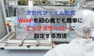 wordpressにWebPを初心者でも簡単に設定する方法・エックスサーバー