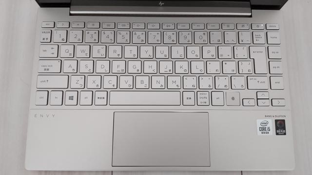 HP Envy 13-ba0000のキーボード
