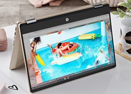 HP Pavilion x360 14-dh0000の外観・テントモード