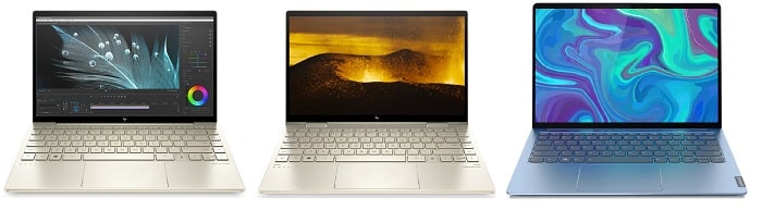 HP Envy 13-ba0000と比較機種の筐体