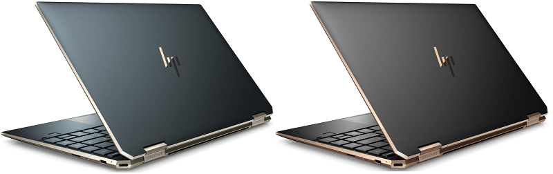 HP spectre x360 13のカラー・アッシュブラックとポセイドンブルー