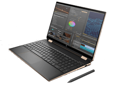 HP Spectre x360 15の外観・動画編集をしているところ